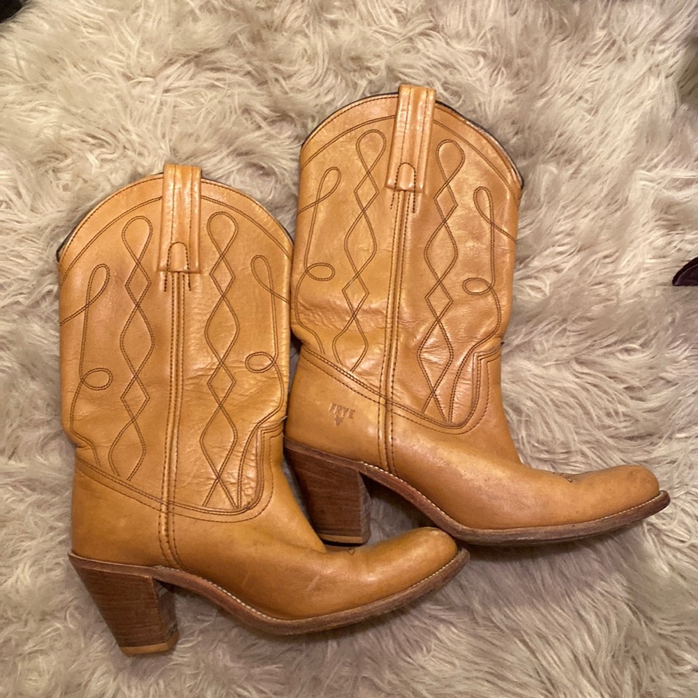 Vintage Frye Heeled Boots